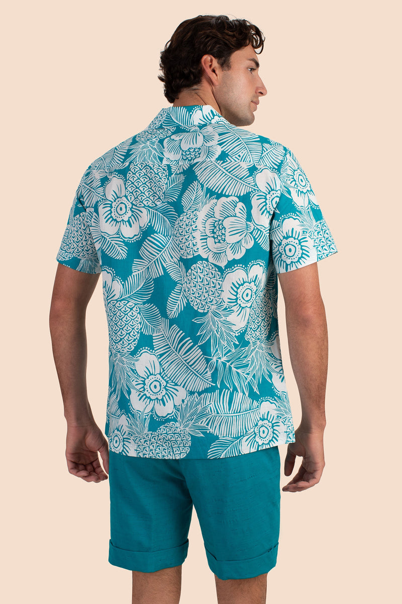 FELIX SHIRT in TILE BLUE/WHITEWASH additional image 1