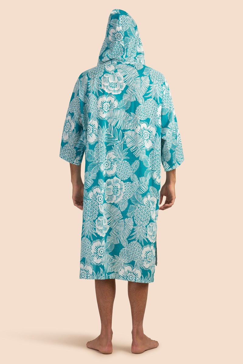 ROBLES CAFTAN in TILE BLUE/WHITEWASH additional image 4