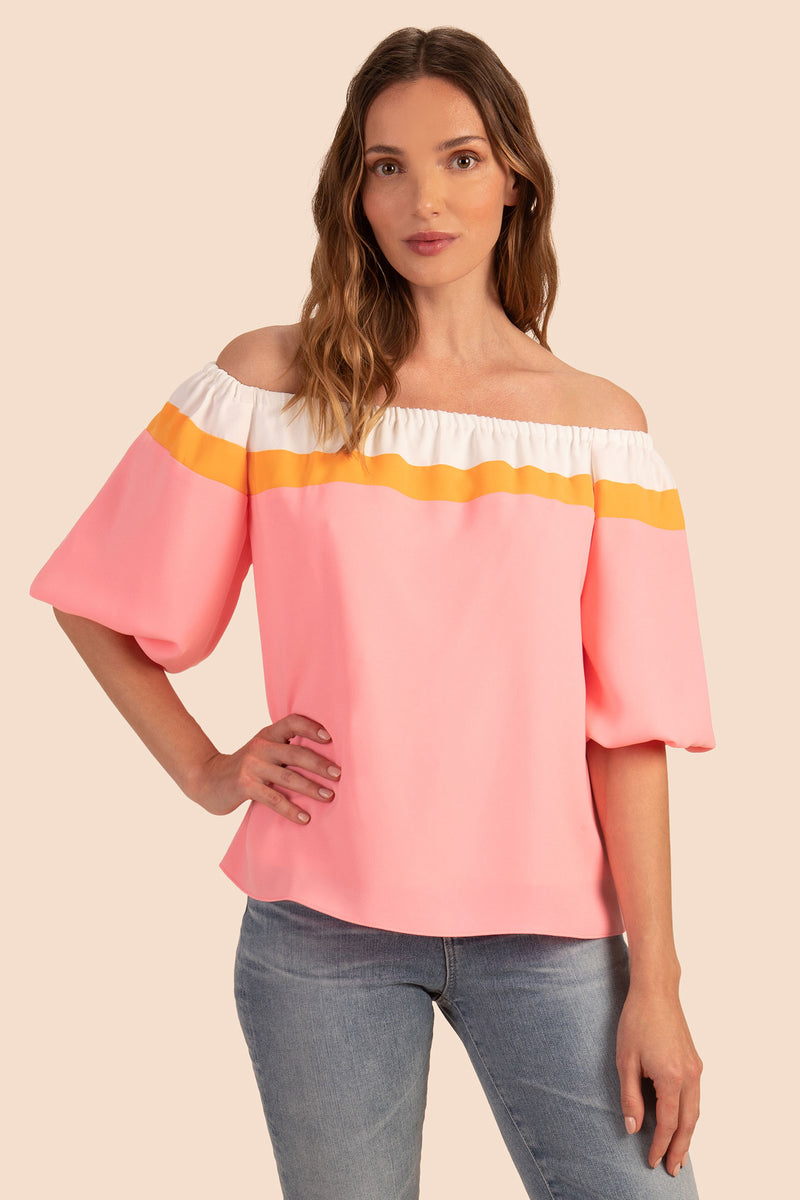 LUELLA TOP in FLAMINGO PINK additional image 6