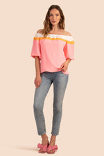 LUELLA TOP in FLAMINGO PINK additional image 8