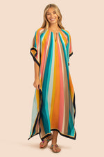 SUNBEAM THEODORA MAXI CAFTAN DRESS in MULTI additional image 1