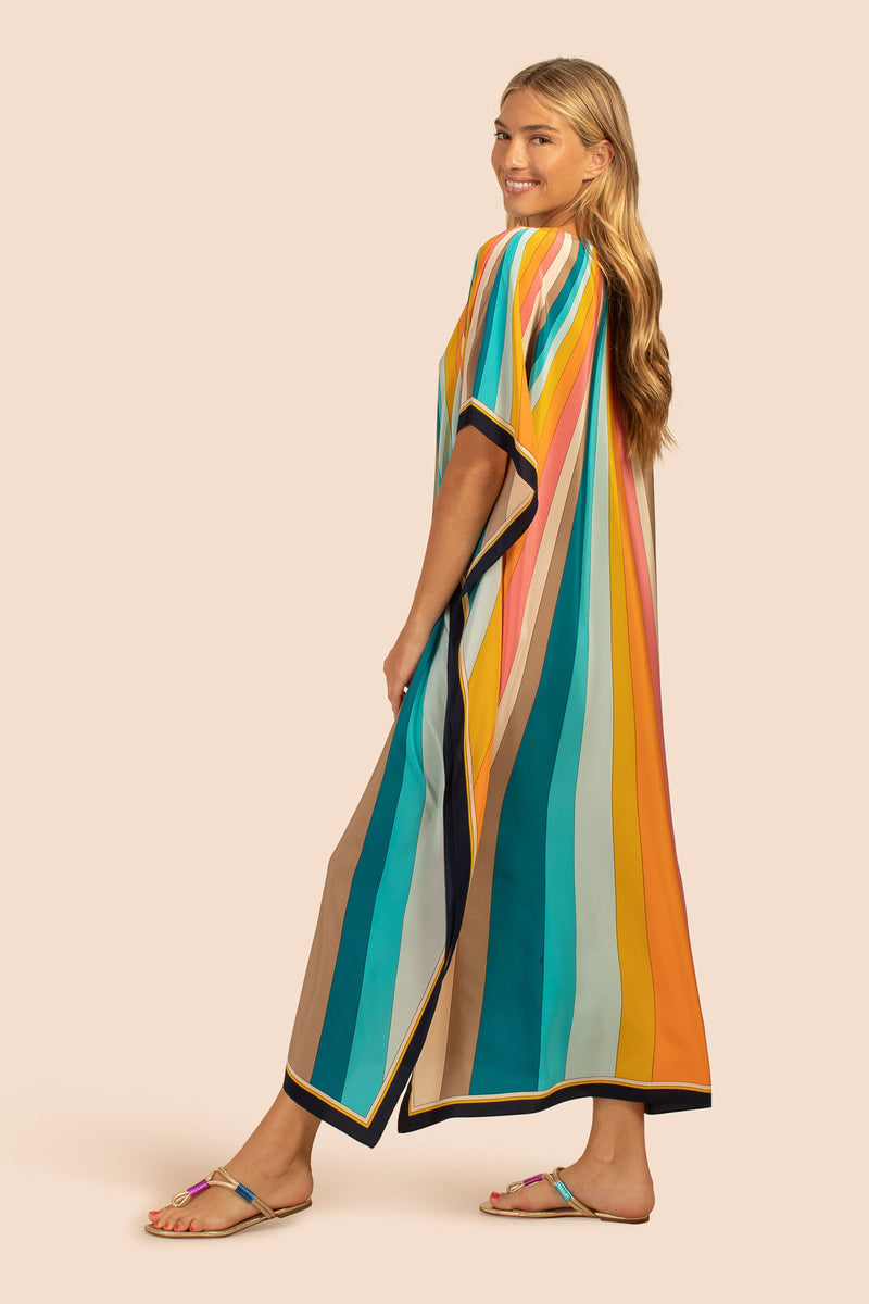 SUNBEAM THEODORA MAXI CAFTAN DRESS in MULTI additional image 3