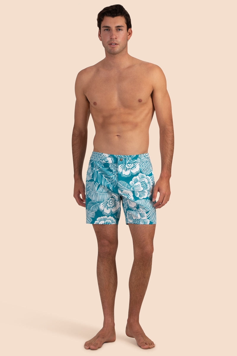 HONOLULU BOARDSHORT in TILE BLUE/WHITEWASH additional image 2