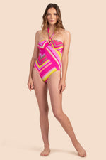 WALTZ BANDEAU HALTER ONE-PIECE SWIMSUIT in MULTI additional image 3