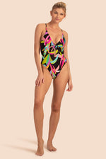 BIRDS OF PARADISE CUT MAILLOT in MULTI additional image 1