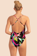 BIRDS OF PARADISE CUT-OUT ONE-PIECE MAILLOT SWIMSUIT in MULTI additional image 2