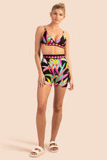 BIRDS OF PARADISE BIKE SHORT SWIM COVER-UP in MULTI additional image 2