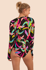 BIRDS OF PARADISE LONG-SLEEVE SWIM TEE in MULTI additional image 1