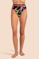 BIRDS OF PARADISE HIGH WAIST SWIM BOTTOM in MULTI