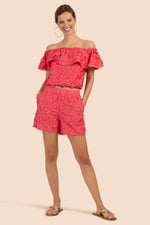 LONNI SHORT in WATERMELON RED additional image 3