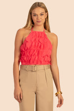 LARA HALTER TOP in WATERMELON RED additional image 5