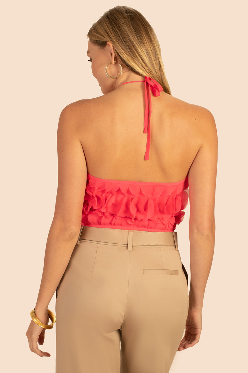 LARA HALTER TOP in WATERMELON RED additional image 6