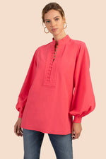 BIANCA BLOUSE in WATERMELON RED additional image 4