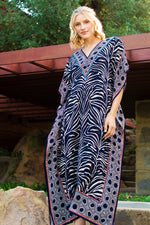 CHIAROSCURO THEODORA MAXI CAFTAN DRESS in INK MULTI