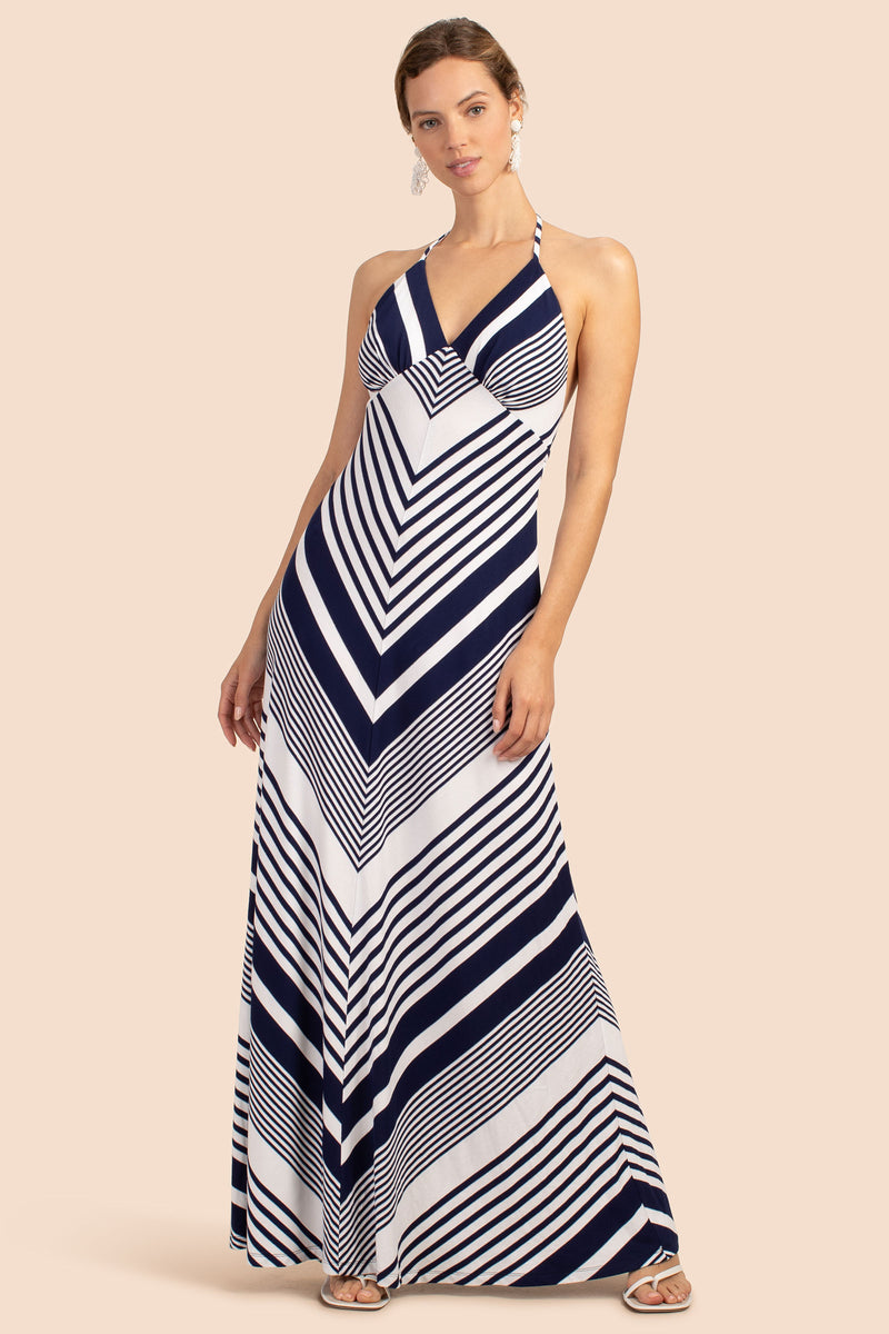 RIANNA DRESS in INK/WHITEWASH