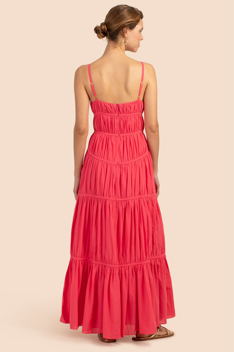 GEMMA DRESS in WATERMELON RED additional image 5