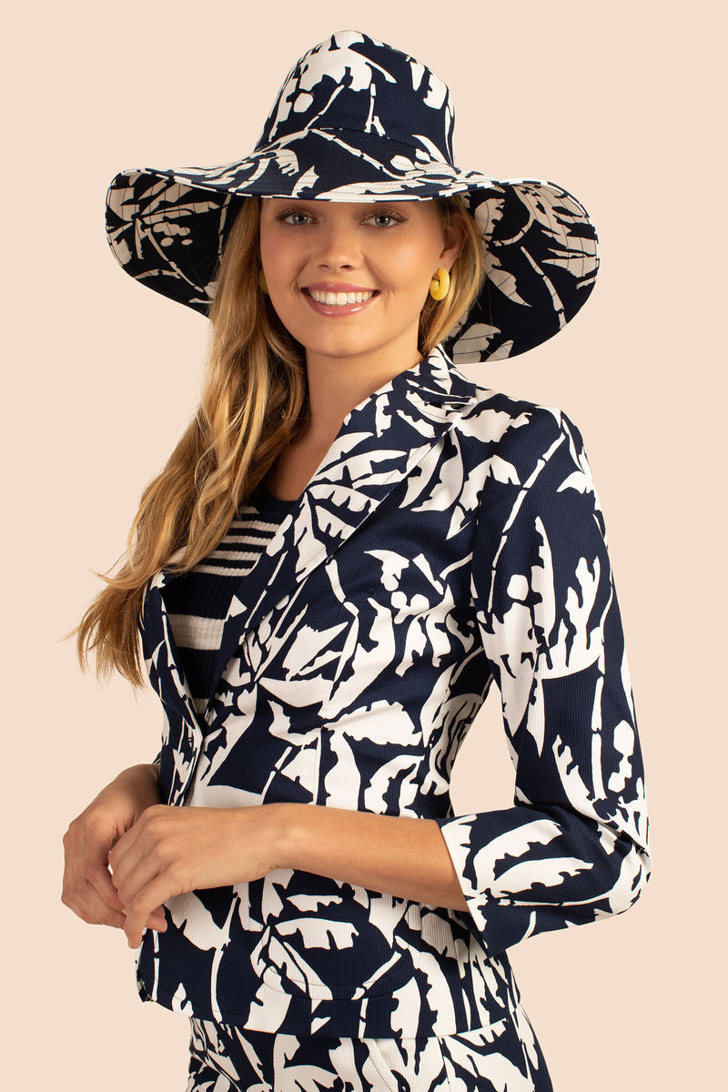 COCONUT TREES SHADE HAT in INK PURPLE additional image 1