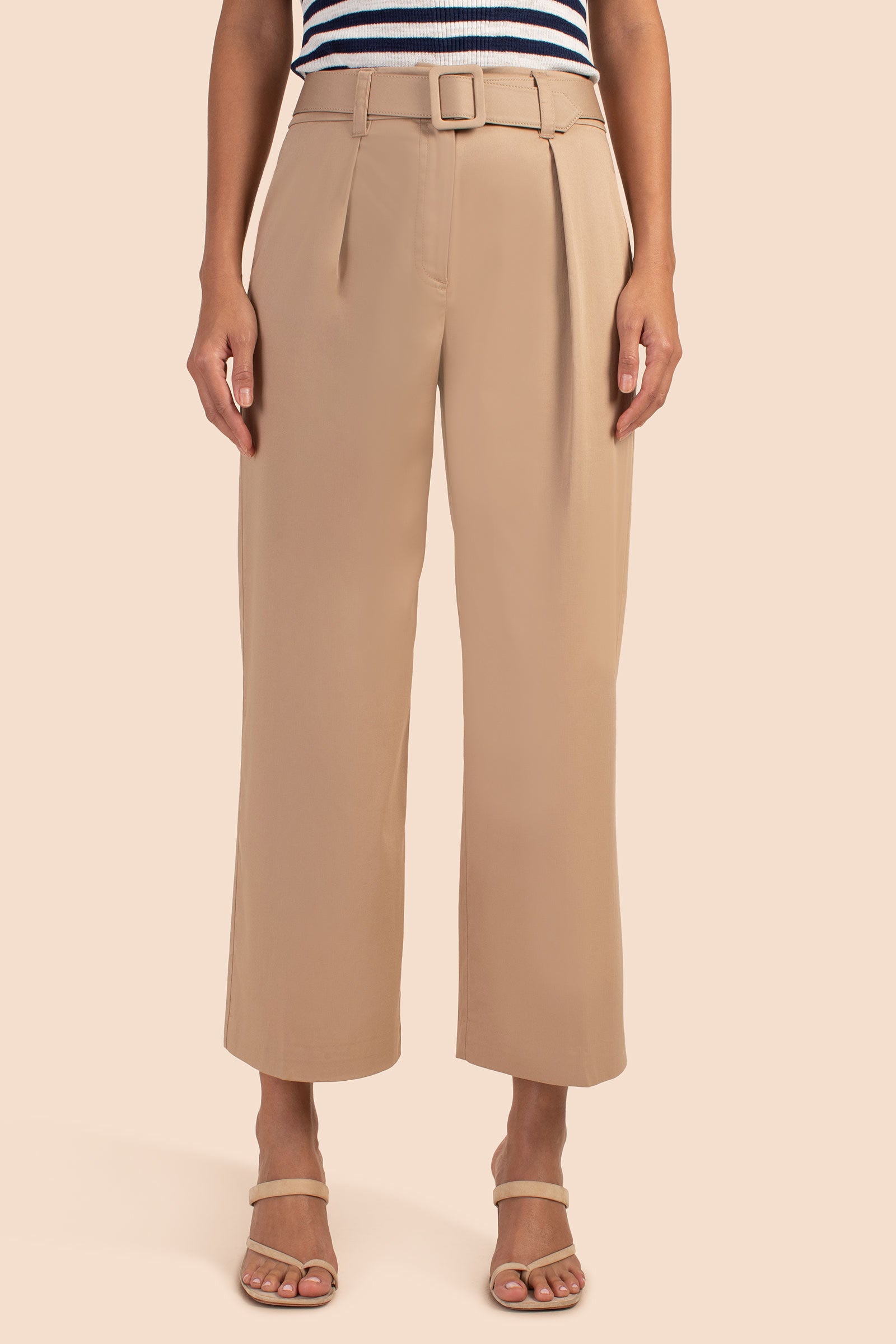 TRINA TURK Vintage Brown Linen Low Waist Wide Leg Summer Pants Trousers XS  -  Norway