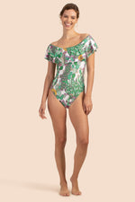 CACTI OFF-THE-SHOULDER RUFFLE ONE-PIECE SWIMSUIT in MULTI additional image 2
