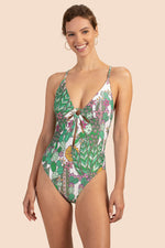 CACTI CUT-OUT ONE-PIECE MAILLOT SWIMSUIT in MULTI
