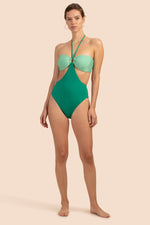 OLYMPIA RIB BANDEAU MAILLOT in VIRIDIS additional image 2