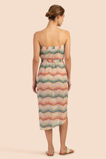 MIRAGE CROCHET BANDEAU MIDI DRESS in MULTI additional image 1