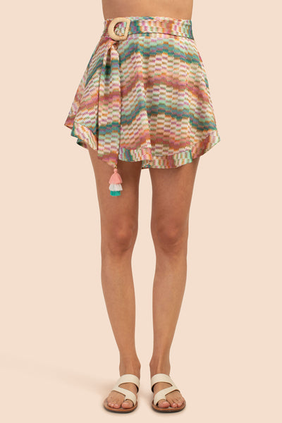 美品 6(ROKU) 21SS TRIANGLE SKIRT ニットスカート 6（ロク）の「＜6(ROKU)＞KIKAGAKU PRINT SKIRT/スカート