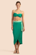 OLYMPIA RIB WRAP SKIRT in VIRIDIS additional image 3