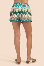 PALISADES CROCHET SHORT in WHITE/PEACOCK additional image 1