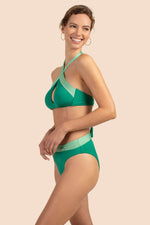 OLYMPIA RIB HIGH NECK TOP in VIRIDIS additional image 2