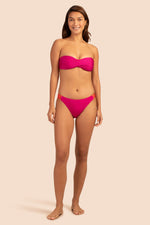 OLYMPIA RIB TWIST BANDEAU in PINK PEPPERCORN additional image 6