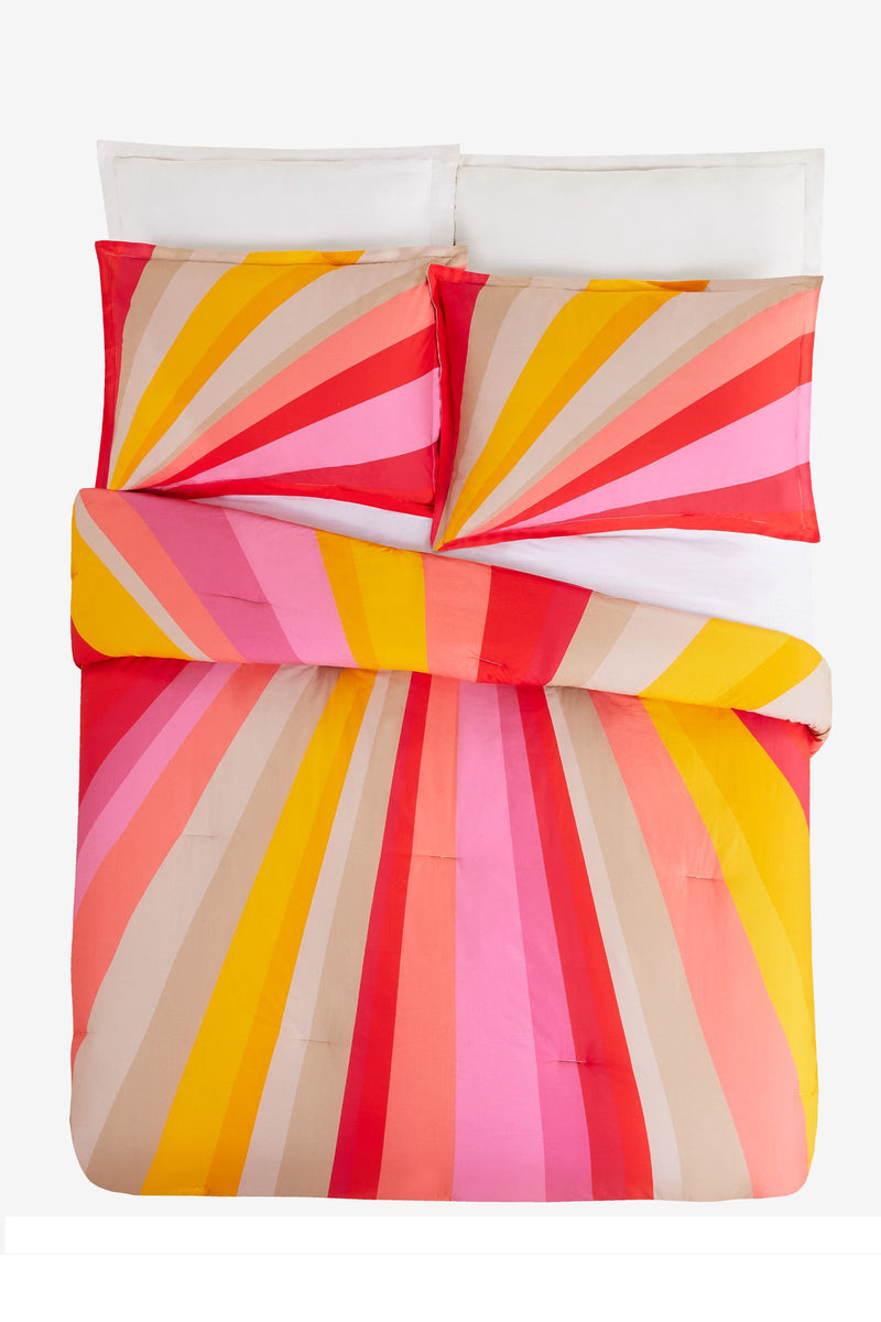 SUNBURST KING DUVET 3PC SET in DARK PINK PINK additional image 2