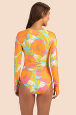 PLAYA DE FLOR HALF ZIP LONG SLEEVE PADDLE SUIT in MULTI additional image 1