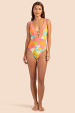 PLAYA DE FLOR PLUNGE MAILLOT in MULTI additional image 2