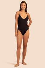 MONACO SOLIDS CONVERTIBLE MAILLOT ONE PIECE in BLACK additional image 6