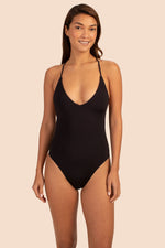 MONACO SOLIDS CONVERTIBLE MAILLOT ONE PIECE in BLACK additional image 4