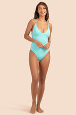 MONACO SOLIDS CONVERTIBLE MAILLOT ONE PIECE in SKY additional image 3
