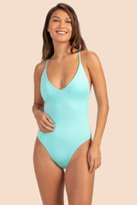 MONACO SOLIDS CONVERTIBLE MAILLOT ONE PIECE in SKY