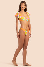 PLAYA DE FLOR FLUTTER HALTER TOP in MULTI additional image 2
