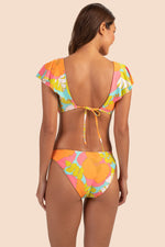 PLAYA DE FLOR FLUTTER HALTER TOP in MULTI additional image 1