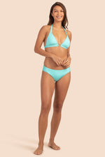 MONACO SOLIDS HALTER SWIM TOP in SKY additional image 6