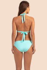 MONACO SOLIDS HALTER SWIM TOP in SKY additional image 5