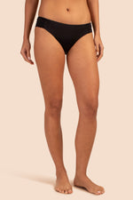 MONACO SOLIDS TAB-SIDE SWIM BOTTOM in BLACK additional image 3
