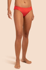 MONACO SOLIDS TAB-SIDE SWIM BOTTOM in FLAME RED additional image 14
