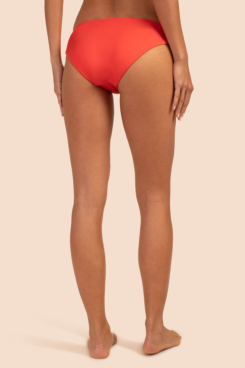 MONACO SOLIDS TAB-SIDE SWIM BOTTOM in FLAME RED additional image 15