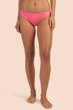 MONACO SOLIDS TAB-SIDE SWIM BOTTOM in GERANIUM PINK additional image 6