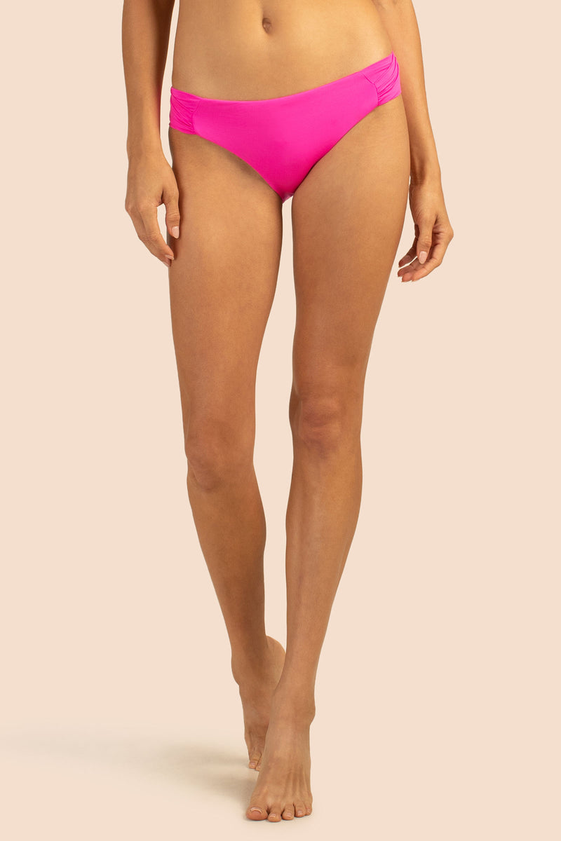 MONACO SOLIDS TAB-SIDE SWIM BOTTOM in PINK POP PINK additional image 9