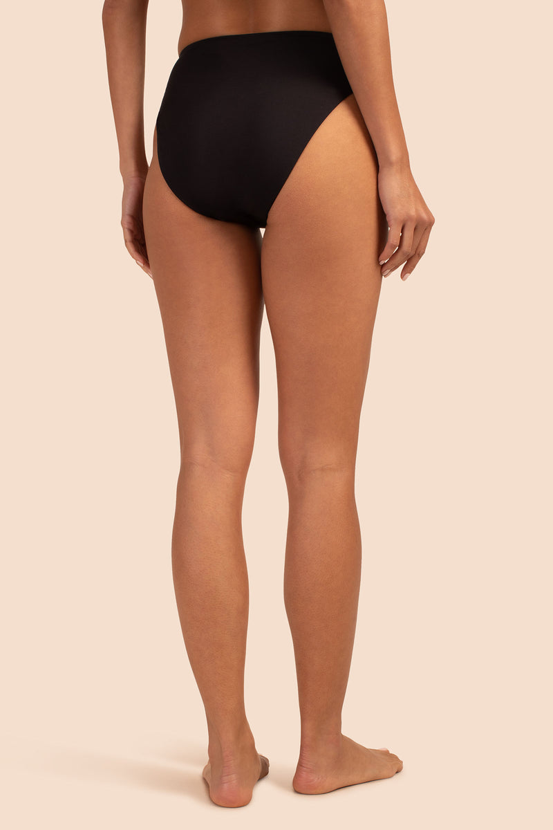 MONACO SOLIDS HIGH WAIST SWIM BOTTOM in BLACK additional image 1