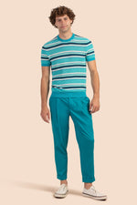 BAILEY PLEATED TROUSER in MOSAIC BLUE additional image 3