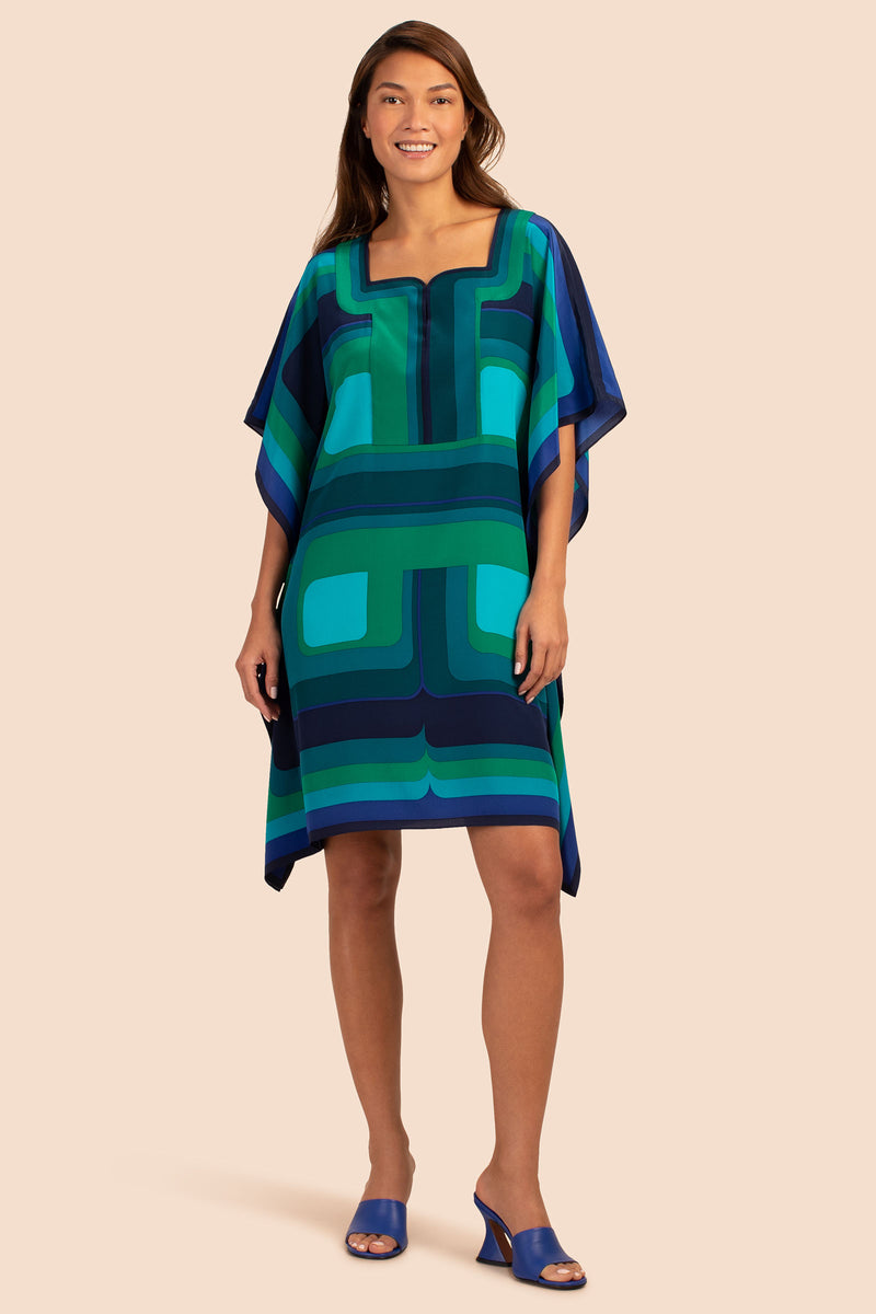 THEODORA DRESS in BENGAL BLUE MULTI